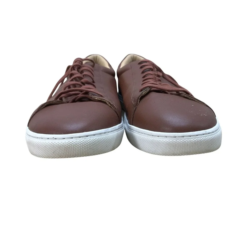 Oliver Cabell Low 1 Casual Shoes Men Size 15 Brown Leather Comfort Sneakers READ